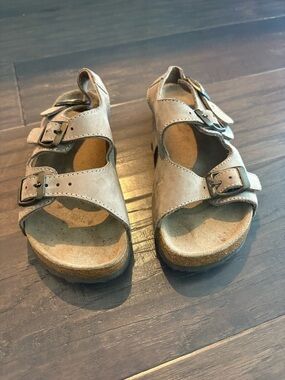 Reqins Boys Leather Cork Sandals - Made in Spain - EU 30 / US 12.5-13